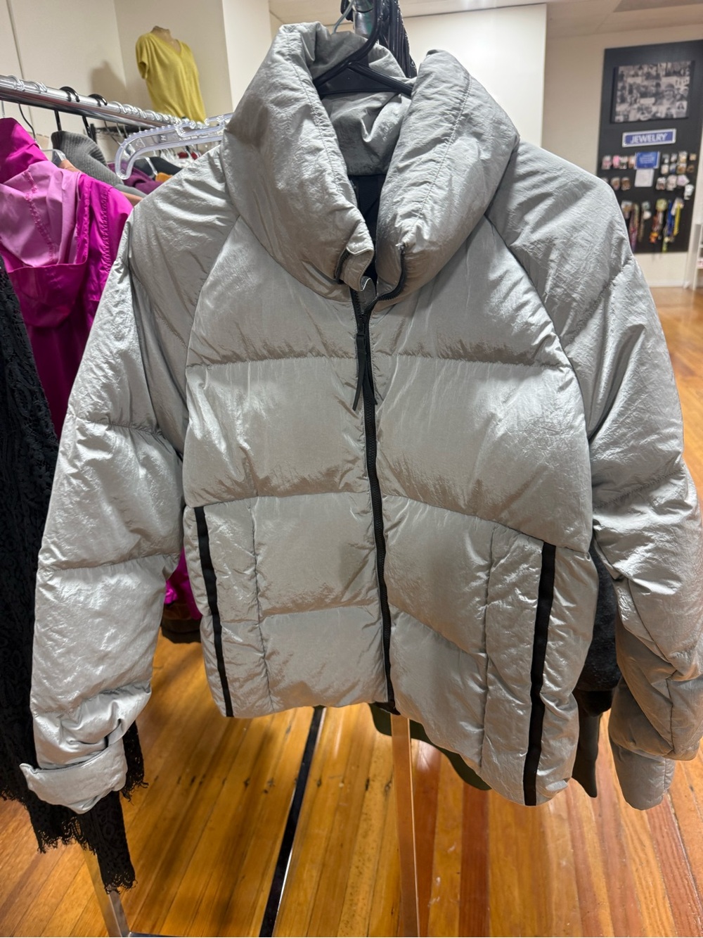 Light Gray Puffer Jacket kids